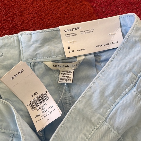 NWT American Eagle Outfitters Light Blue Pleated Skirt - Picture 3 of 4